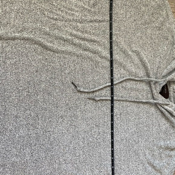 Free Press XL Heather Grey Hooded Pullover Women’s Drawstring Sweater - Picture 8 of 8